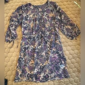 Banana Republic Purple Long Sleeve Dress